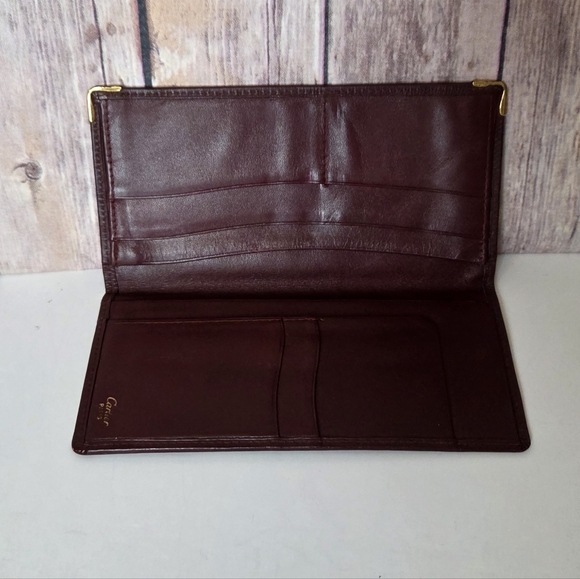 Cartier Burgundy Leather Wallet - Picture 3 of 11